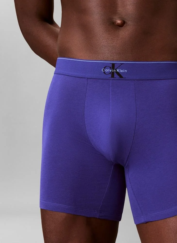 Calvin Klein  3 Pack Graphic Monogram Cotton Stretch Boxer Briefs for Men | Best Price UAE